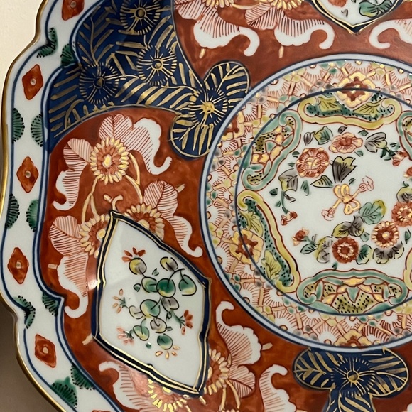 Vintage Imari Arita Porcelain Hand Painted Decorative 10" Plate - Picture 5 of 10